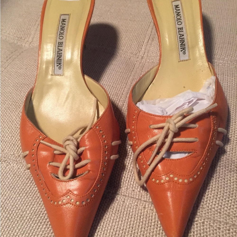 Manolo Blahnik Orange Women's Shoes